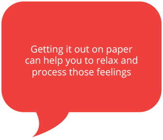 Getting it out on paper can help you to relax and process those feelings
